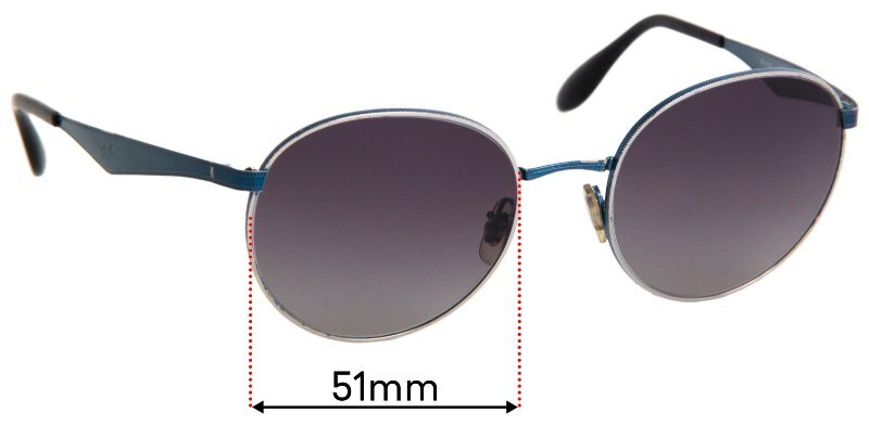 SFx Replacement Sunglass Lenses fits Ray Ban RB3537 51mm Wide