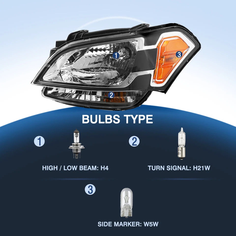 Headlights For Kia Soul Clear 2010-2011 Headlamps Halogen Set Left+Right Side - Image 2 of 4