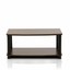 furinno turn-n-tube no tools 2-tier elevated tv stand, dark brown/black