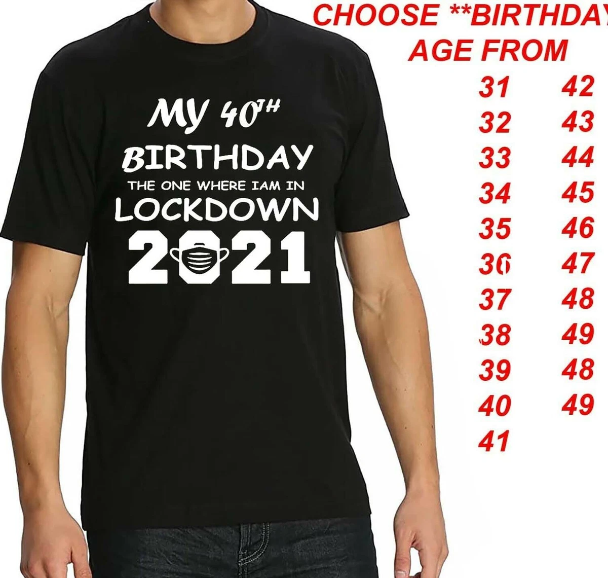 40th birthday hotsell shirts quarantine