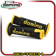 MANOPOLE DOMINO A450 MOTO SCOOTER STRADALI Nero Giallo ON ROAD RACING Forate