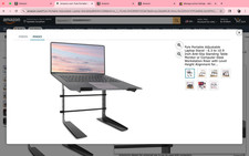 Pyle Portable Adjustable Laptop Stand - 6.3 to 10.9 Inch Anti-Slip Standing Tabl