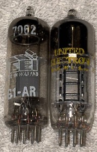 Pair 7062 Vacuum Tubes Amperex United Tested Minimum 