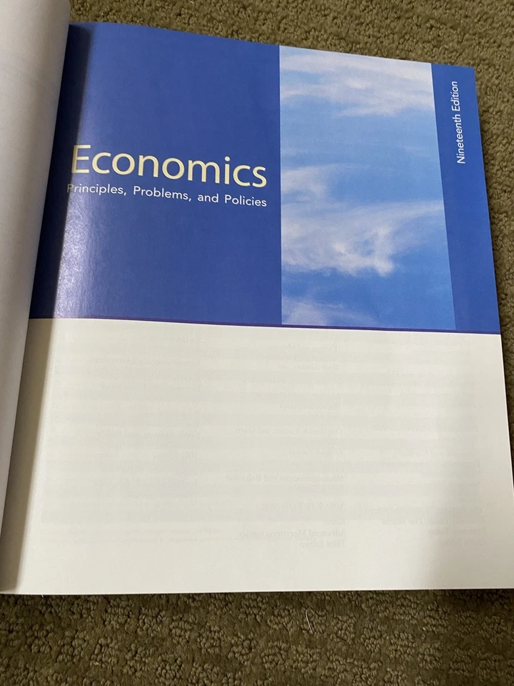 McConnell Brue Flynn Economics Junior College Special Edition 19th Ed HC Textbk - Image 3 of 4