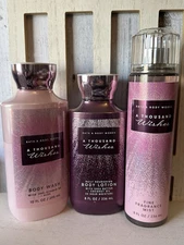 Bath & Body Works A THOUSAND WISHES Shower Gel, Body Lotion, Spray Mist 3pc Set