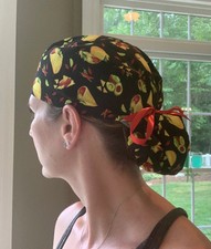 Tacos taco mexican food ponytail scrub surgical surgery hat OR cap womens