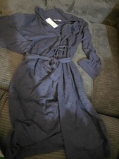 Goodfellow Co. Men's Cotton Blend Robe, Blue Size S/M