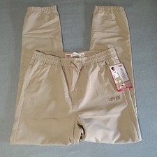 Levi s Big Boys Khaki Jogger Pants Size XL Relaxed Fit Elastic Waist Cuff Ankle