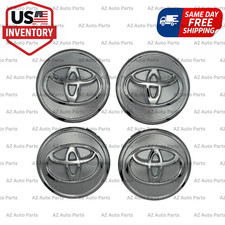 Set Of 4 57mm Silver Wheel Center Caps Chrome Emblem For Toyota Fits Most Models