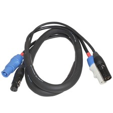 ProX XC-PWC14-DMX03 3' 14 AWG PowerCon Blue-M to Gray-M  DMX-3 XLR-M to XLR-F