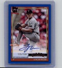 2026 Topps #91A-WEB Logan Webb 1991 Topps 35th Anniversary Autographs Blue #/150