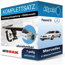 AUTO HAK Anh&auml;ngekupplung abnehmbar und E-Satz f&uuml;r C-Klasse Limousine 00-07 neu