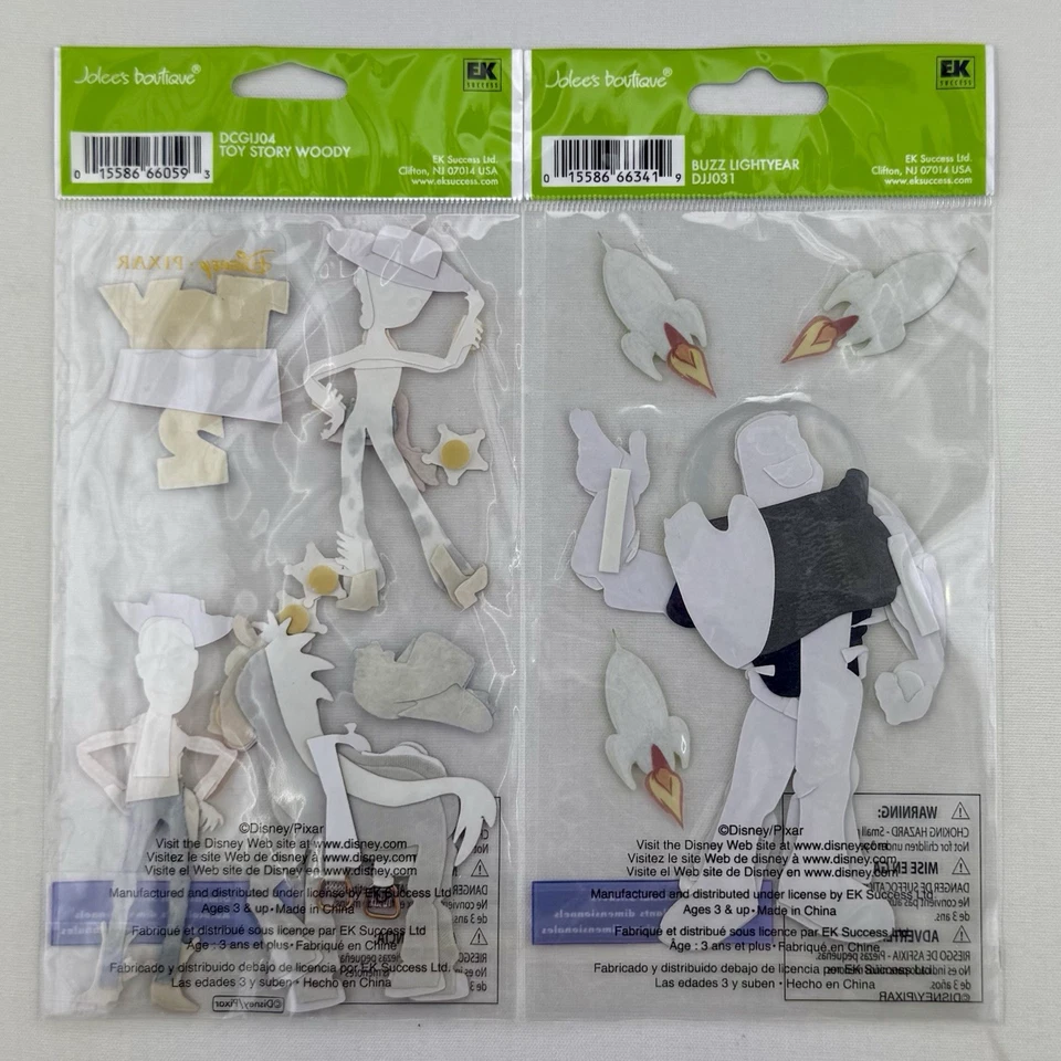 EKSuccess Jolee’s Boutique Toy Story Dimensional Stickers Buzz Lightyear Woody - Image 3 of 3