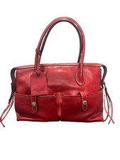 Borsa a mano Dooney & Bourke in pelle rossa vacchetta fiorentina rara