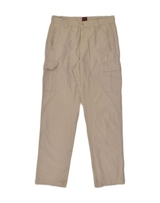 RIFLE Herren Straight Cargo Hose W33 L34 Beige Baumwolle AQ02