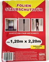 Jufol StaubschutztüR Folie ReißVerschluss I-Form Transparent StaubschutztüR