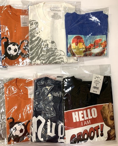 Graphic T-shirt Lot Of 14 KIDS Assorted Sizes NEW With & Without Tags Bargain! e - Picture 4 of 4