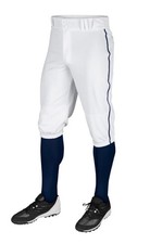 Champro Adult Medium BP101 TRIPLE CROWN Knicker White With Navy Blue Piping