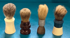 4 Vintage Shaving Brushes - 3 Ever Ready 1 Fuller Some Pure Badger Hair