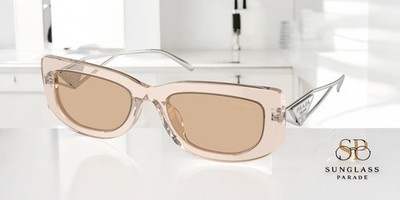 PRADA PR 14YS 19M4I2 Crystal Beige Light Brown 53 mm Women's