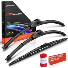 Windshield Wiper Blades with Wear Indicator  Towel - Compatible with Audi A6