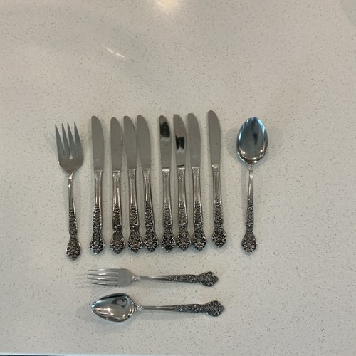 12 Pcs Versailles Stainless By MSI Japan Flatware Vintage