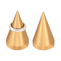 FüR Schmuck Aufbewahrung Metall Ringhalter Turm 1.18X1.97 Zoll Gold 2Stk