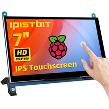 7 Inch LCD Touch Screen, 1024x600 IPS Display with Stand, HDMI Portable Monit...