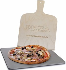 Pizzastahl für Backofen und Grill, Backstahl 38x33x0,8 cm - Pizzastein aus Stahl