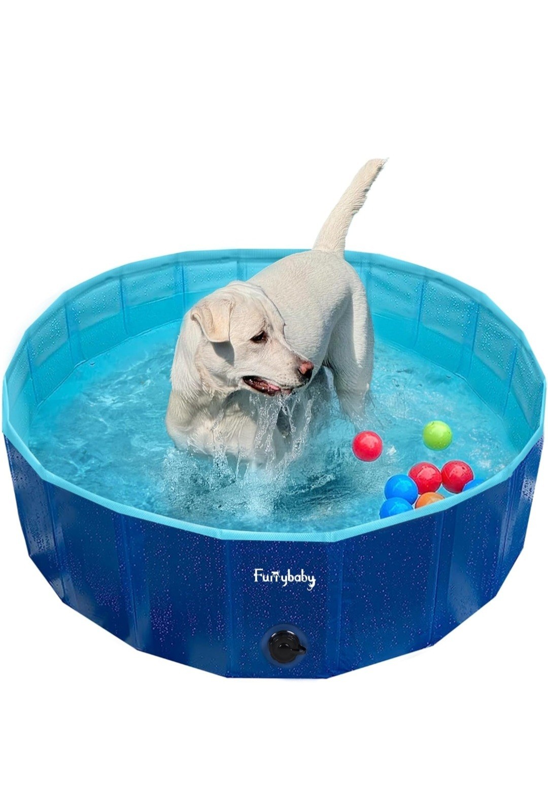 Piscina infantil furrybaby para perros pequeños, piscina plegable para perros, piscina para niños para...