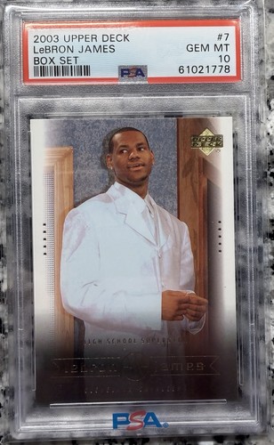 2003 UPPER DECK LEBRON JAMES BOX SET #7 LEBRON JAMES BOX SET PSA 10