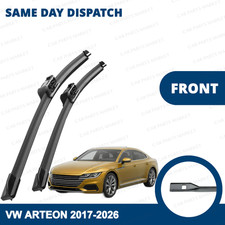 Front Windscreen 26" 19" Flat Aero Wiper Blades Pair for VW Arteon 2017-2026