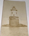 Rare Antique Victorian American Lighthouse Seaside Nautical Cabinet Card Photo! — photo 1