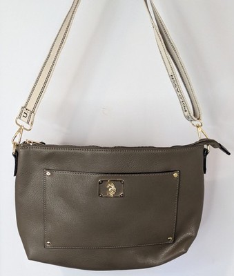 U.S. Polo Assn. Crossbody Bag Satchel Purse Madison Green With Adjustsble Strap