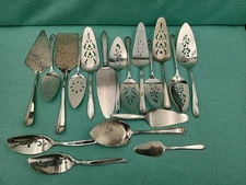18 Pc Antique to Vintage Silverplated PIE -  CAKE - DESSERT SERVERS 