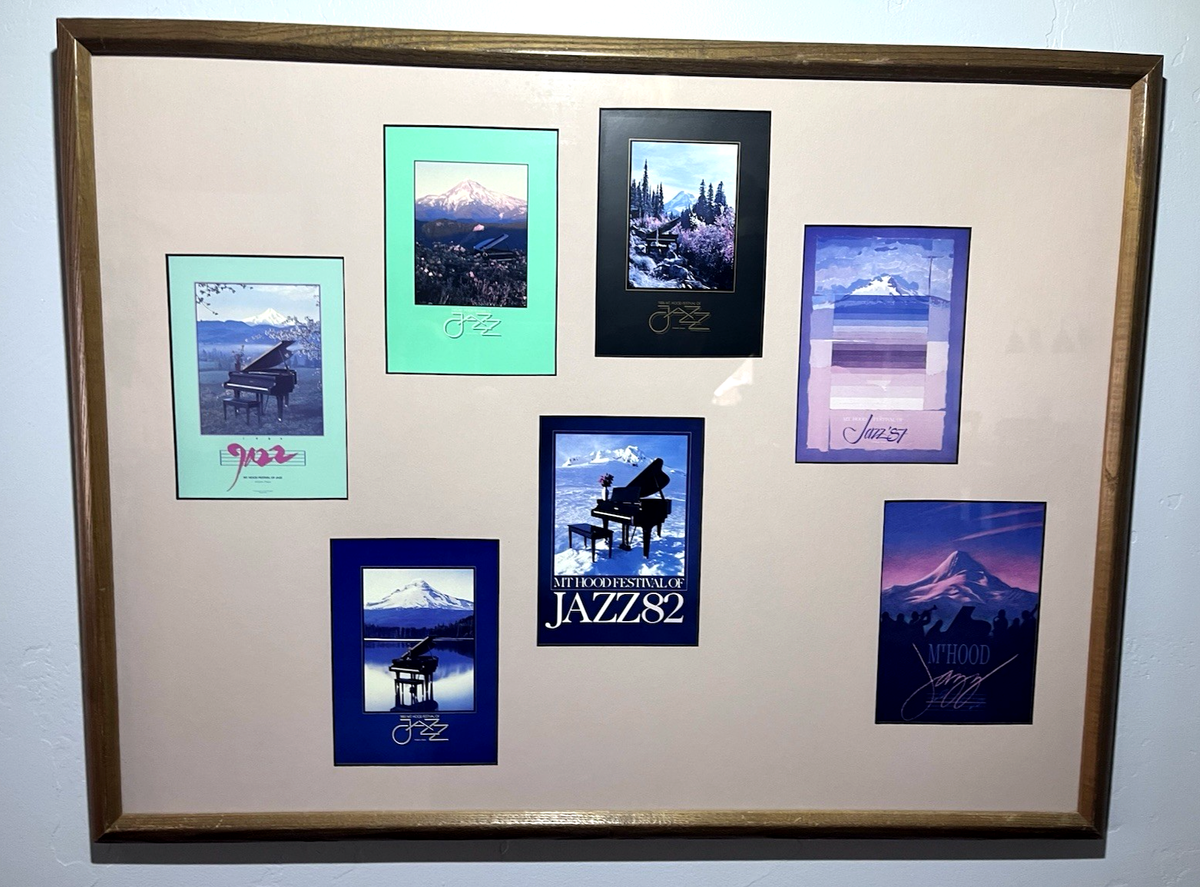 Framed Mt Hood Jazz Festival Concert Posters Collection Vintage
