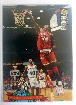Hakeem Olajuwon 1994-95 UD Collectors Choice - World of Trivia  #399 Rockets NBA