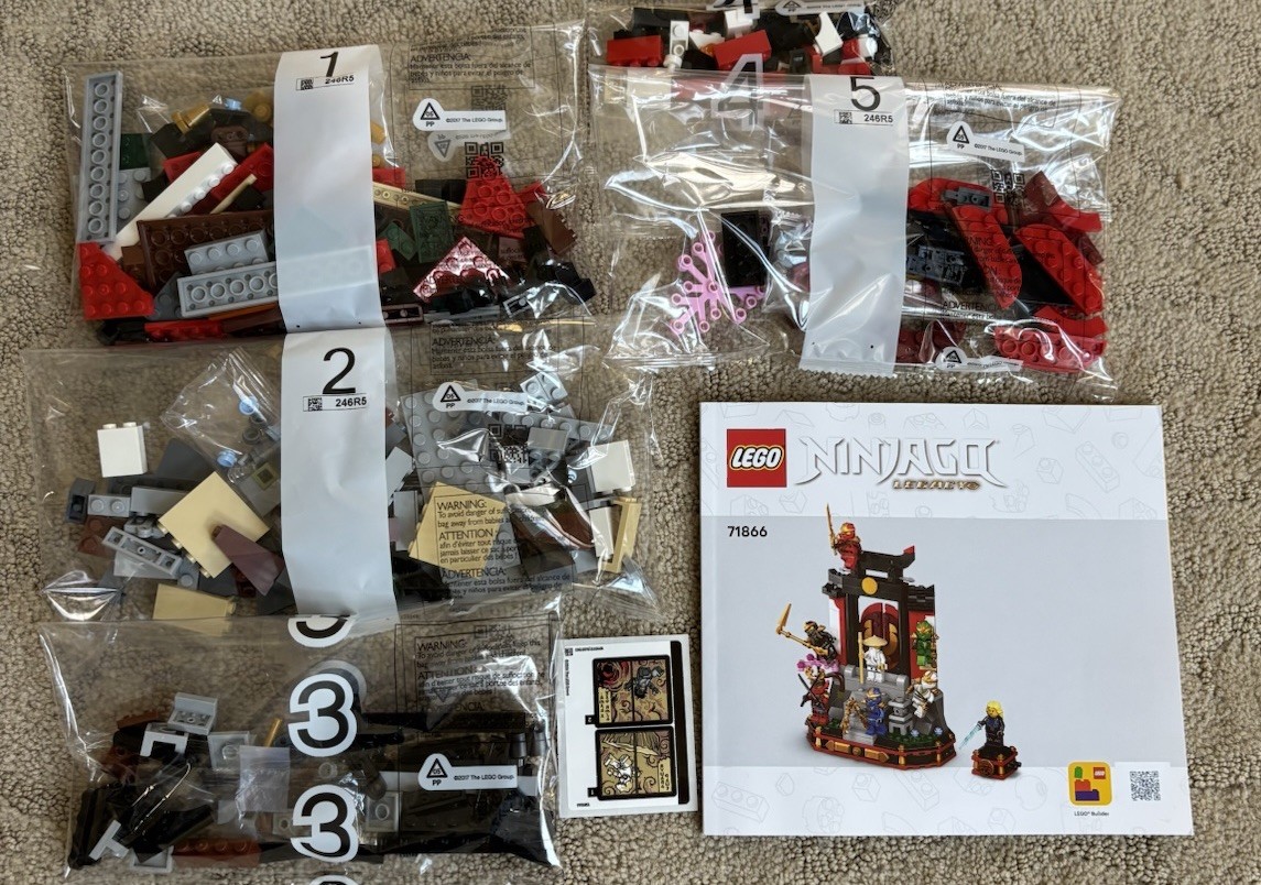 LEGO 71866 NINJAGO Ninja Character Display 15th Anniversary build