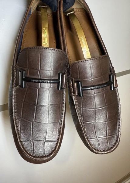 Men Dune London Loafers Brown Leather 42