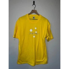 Vintage Gin Shirt Ready To Tanqueray Liquor Alcohol Yellow Tee VTG Large