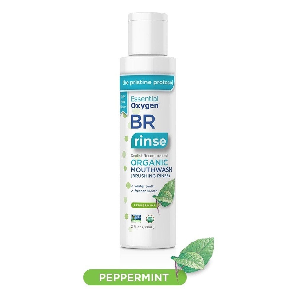 Essential Oxygen Органический ополаскиватель для полости рта ополаскиватель для зубов Мята перечная 3 жидких унции Жидкость 2090₽