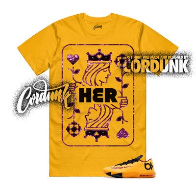 KD 6 Peanut Butter Jelly Gold Laser Orange Raspberry Red T Shirt Match HERCARD