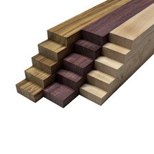 15 Pcs, Teak Purpleheart Hard Maple DIY Cutting Board Maker Kit Turning Blanks
