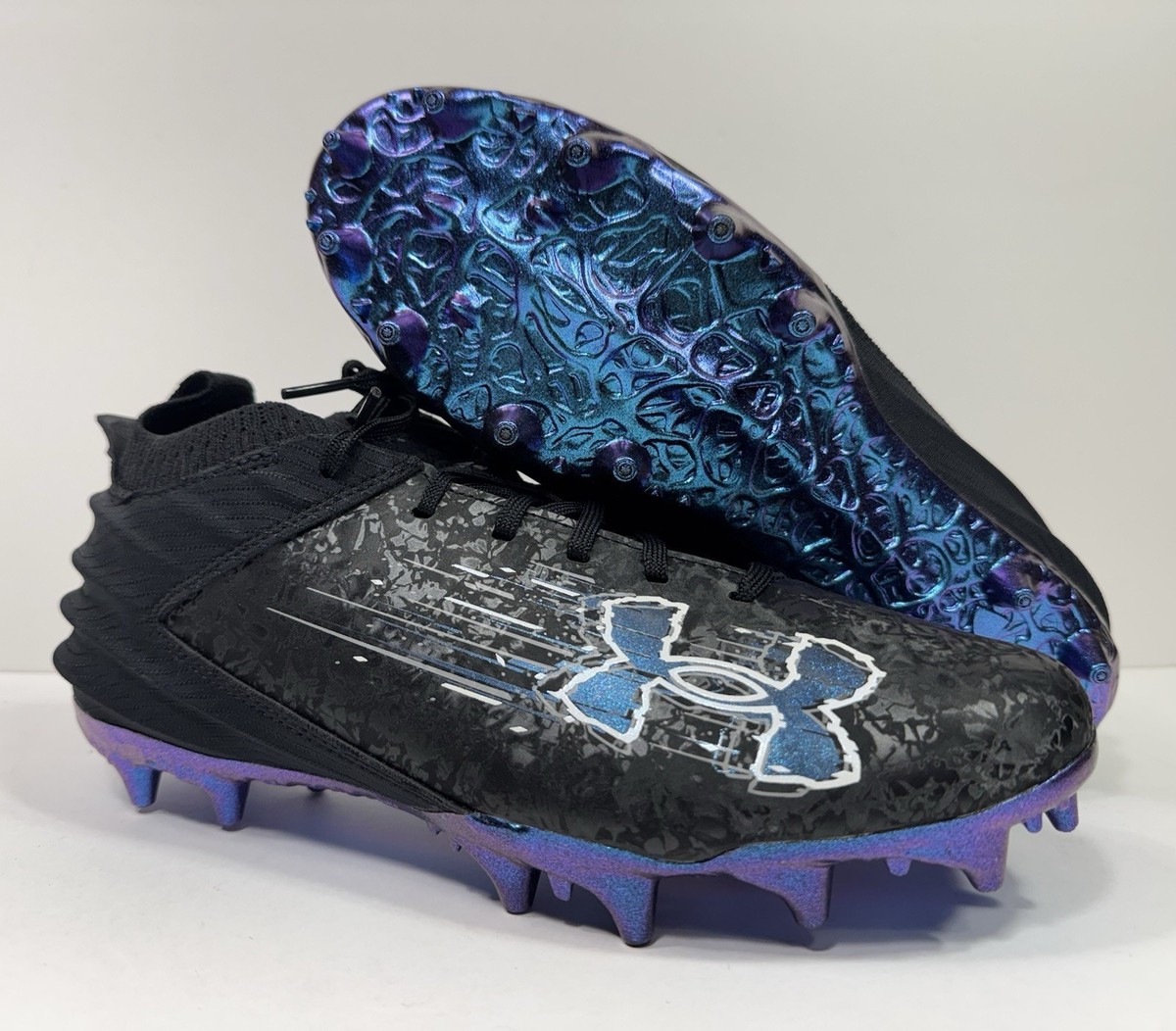 Under Armour Blur Smoke Suede 2.0 MC Football Cleats Mens Sz 8.5
