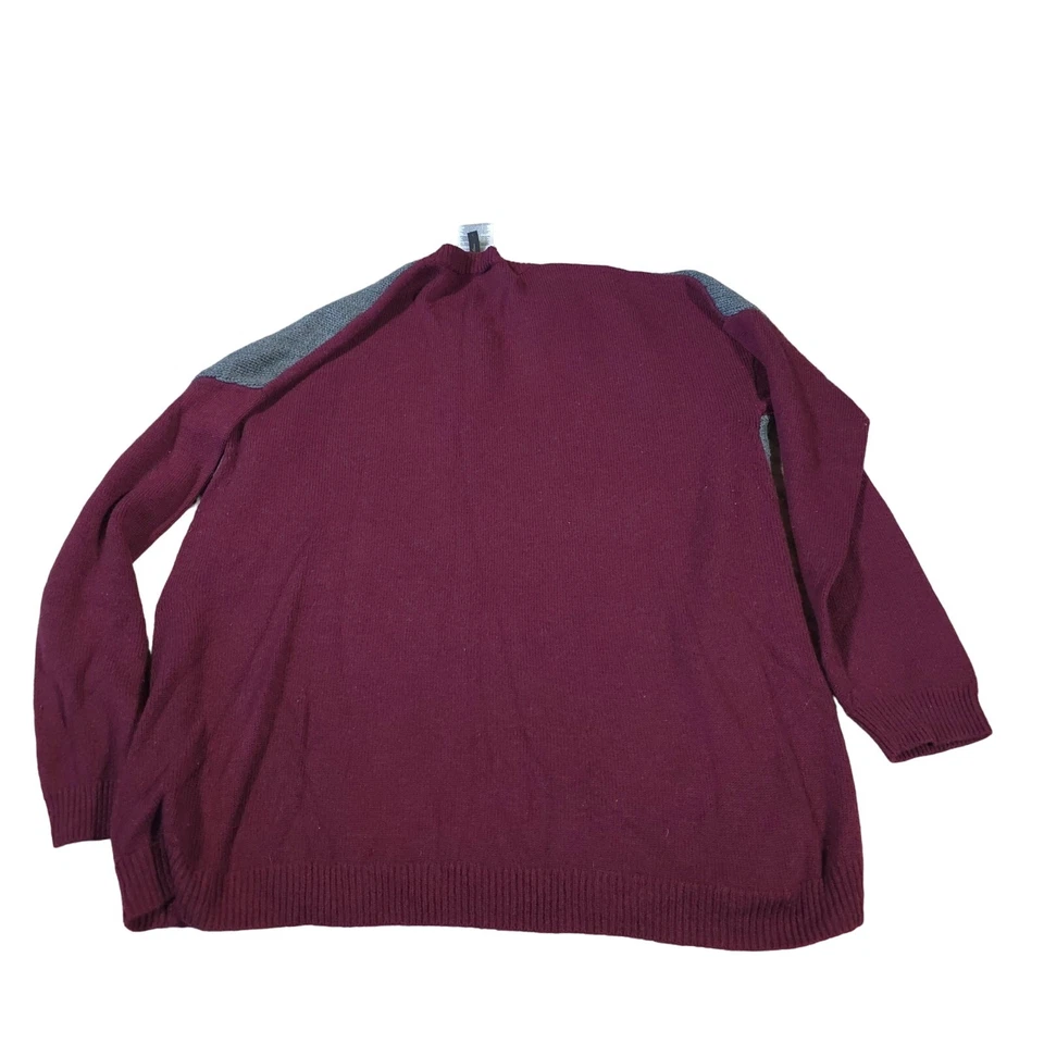 Suéter BCBG Maxazira Gris/Marate Bloque de Color Mujer Talla L Mezcla de Lana Merino Foto 2 de 4