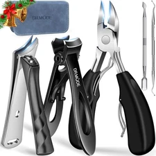 DRMODE Toenail Clippers for Thick Toenails, Long Handled Toe Nail Clippers for T