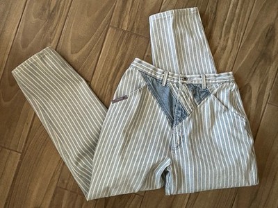 VTG BLAZE Riding Gear Denim Western Railroad Striped Jeans Barrel Rider Rodeo