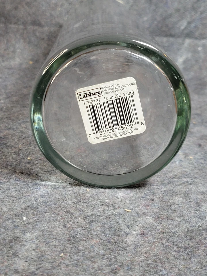 Jarrón alto Libbey, transparente 3,5"x10" hecho en EE. UU. Foto 4 de 4