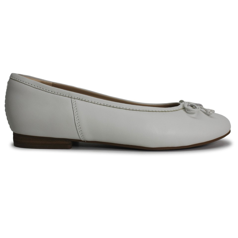 Clarks Fawna Jane Ballet Flat voor dames, Zilver Metaal, 6