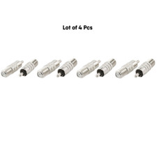 Lot of 4Pcs: F-Connector to RCA Male Adapter, 2-pack